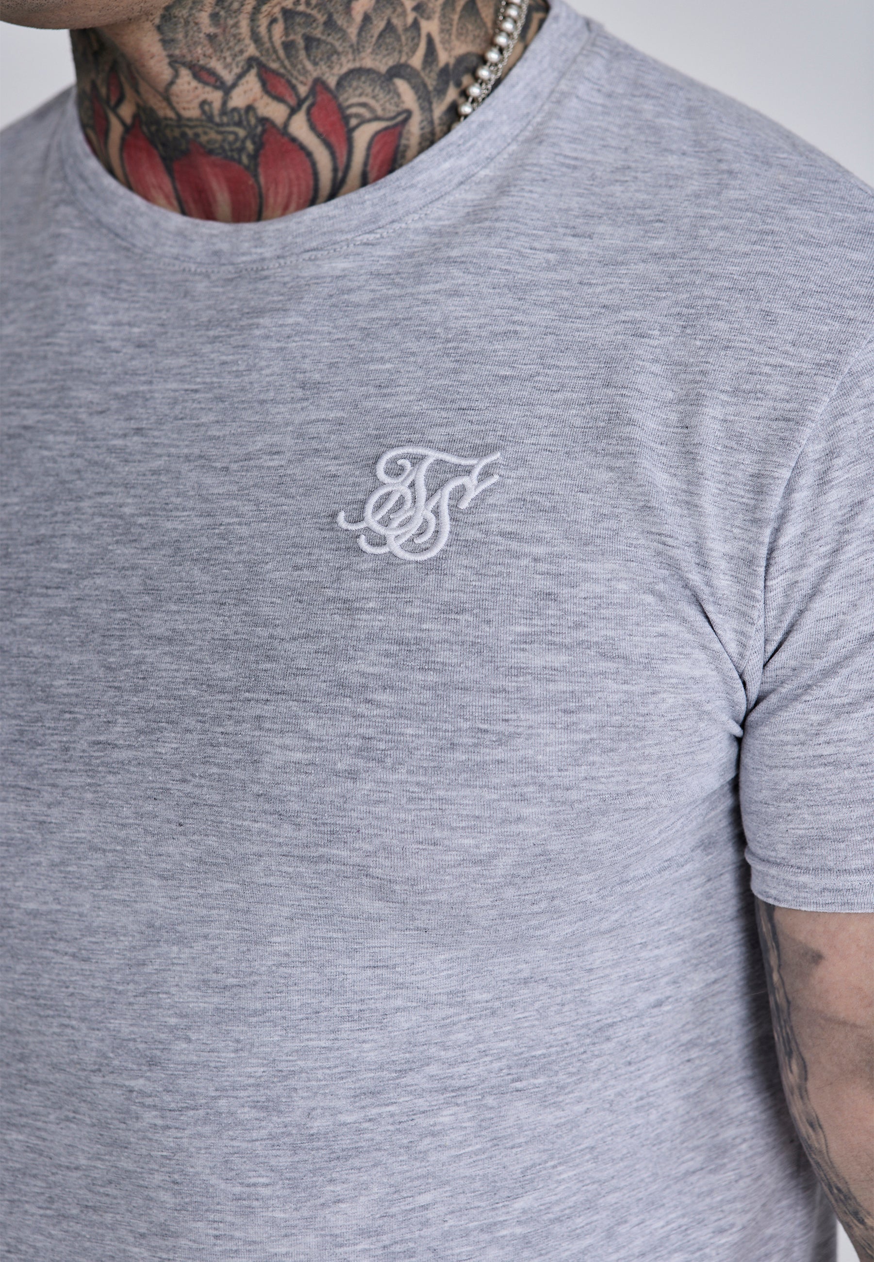 Essentials T-Shirt in Grey Marl T-Shirts SikSilk