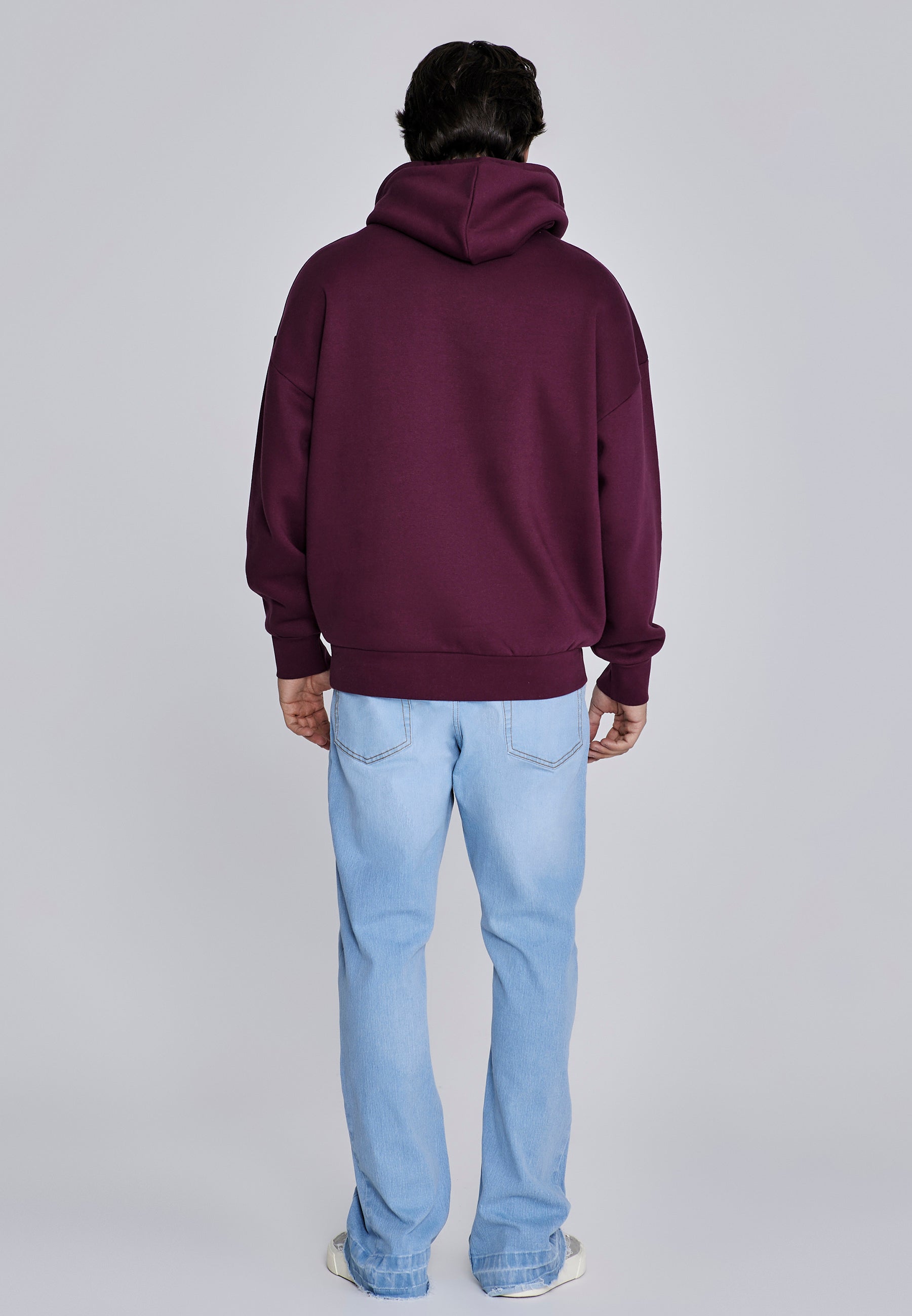 Essentials Hoodie in Burgundy Kapuzenpullover SikSilk