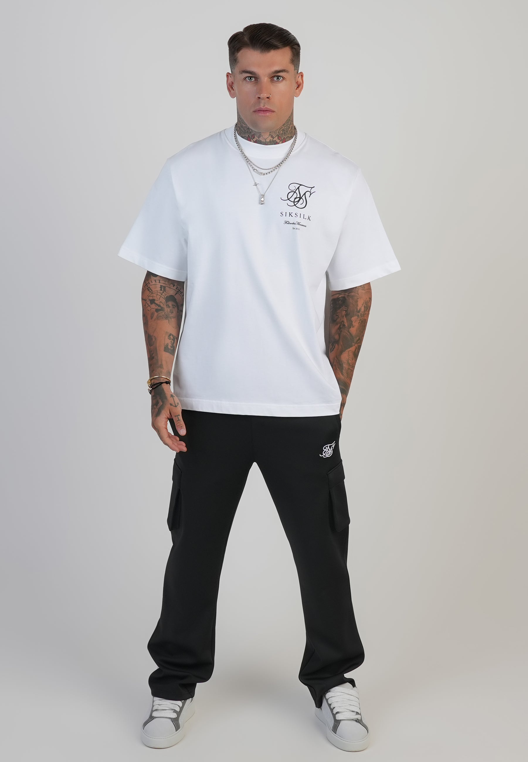 Logo T-Shirt in White T-Shirts SikSilk