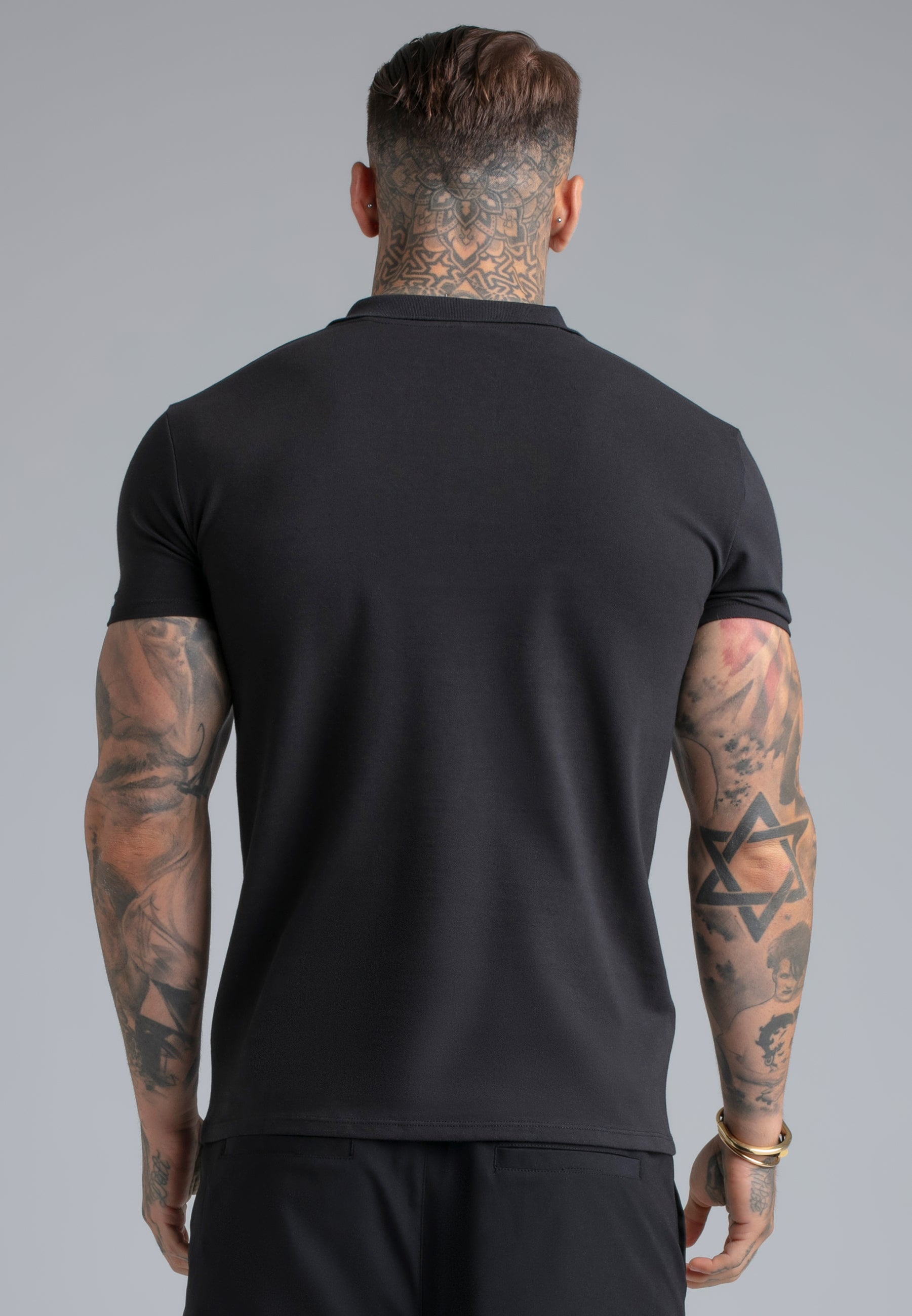 Polo T-Shirt in Black T-Shirts SikSilk