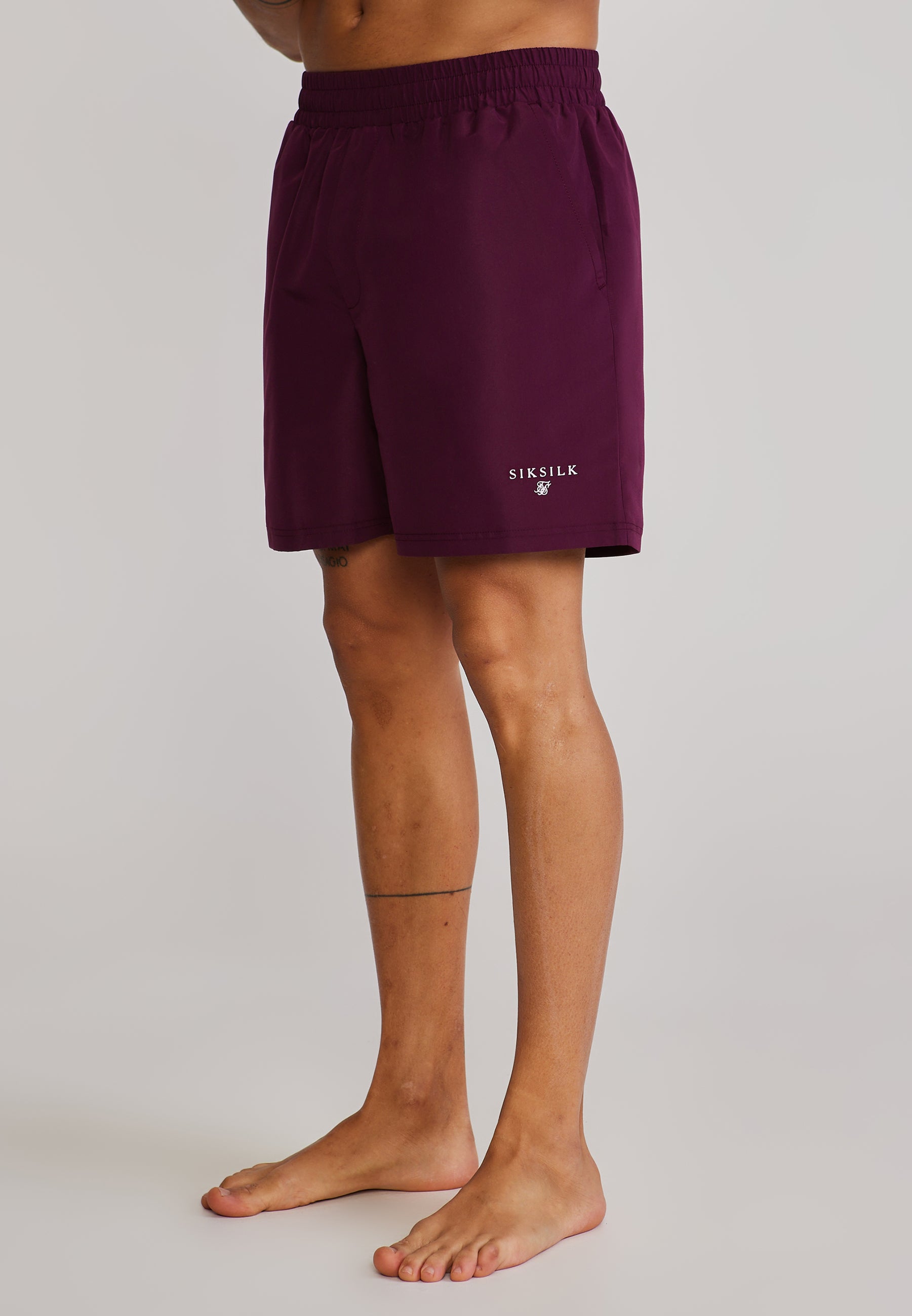 Swim Shorts in Burgundy Badehosen SikSilk